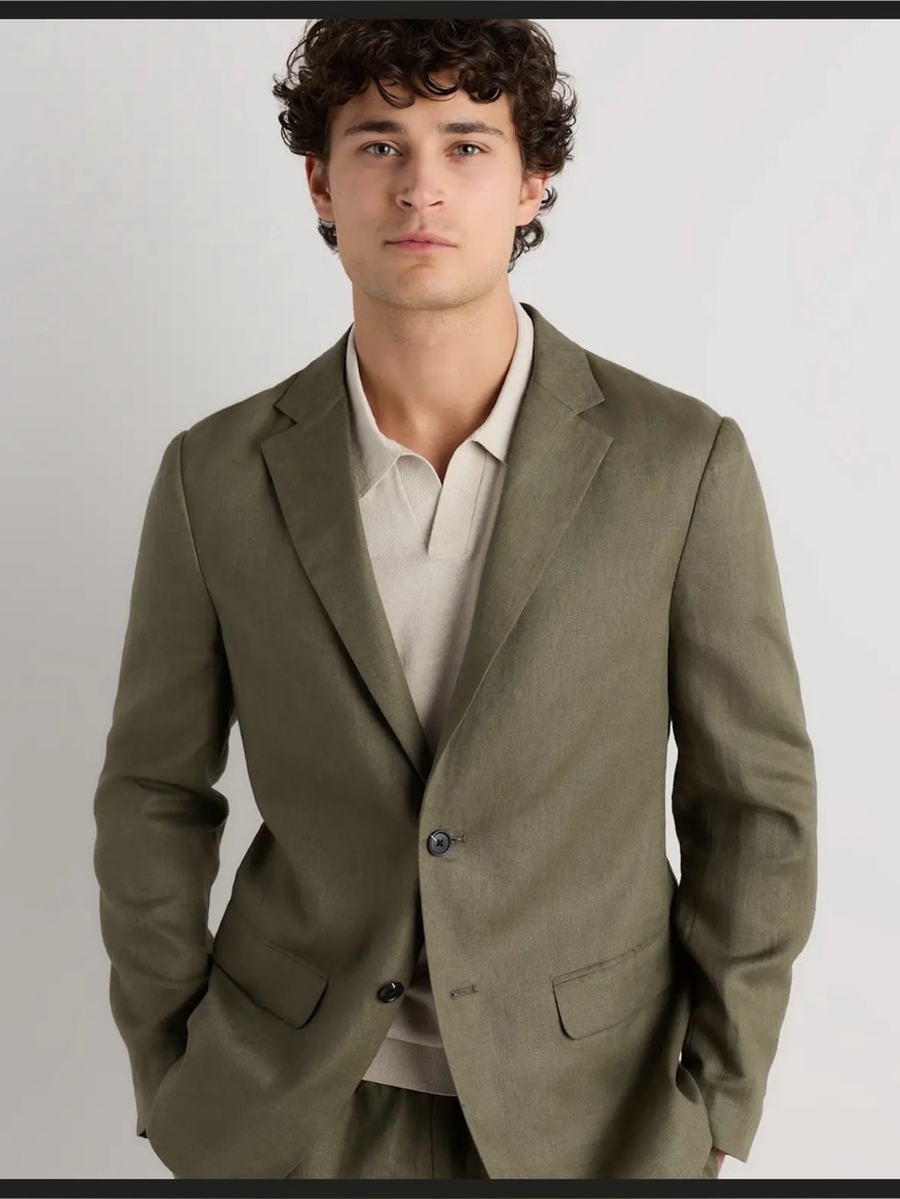 Quince European Linen Blazer Jacket  Men Green Bayberry Size M Summer /Fall NWT
